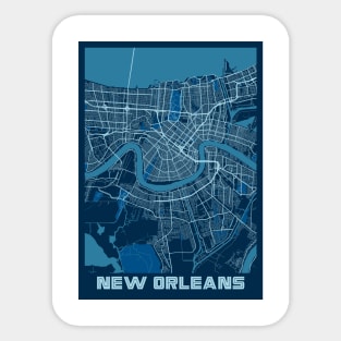 New Orleans - Louisiana Peace City Map Sticker